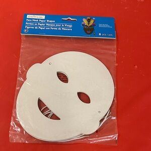 Creatology White Face Mask Paper Shapes - 6 Pack
